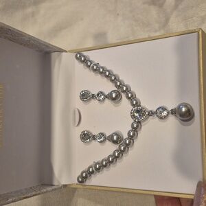 Charter Club Silver Pearl Necklace Set